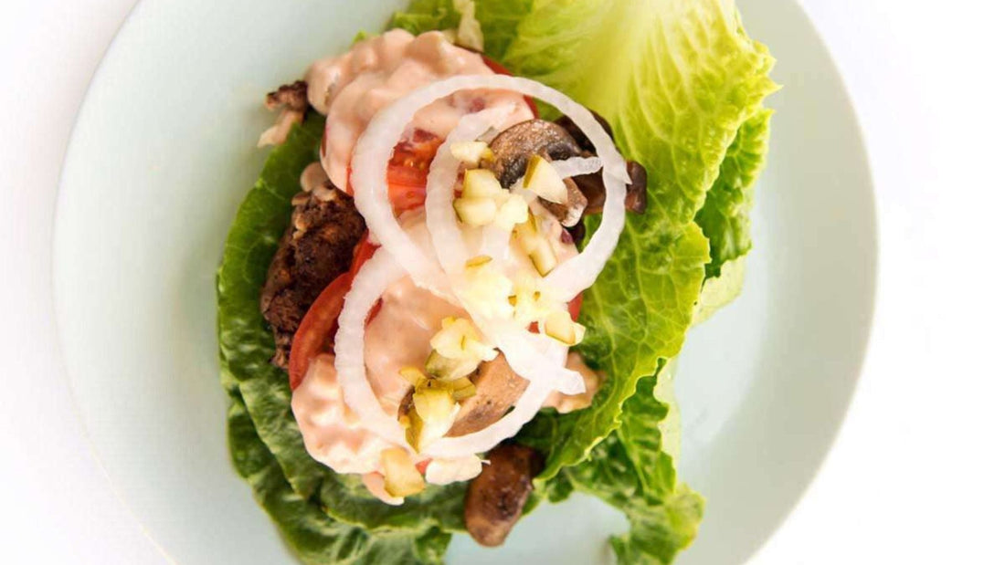 Plated version of my In-N-Out Burger Salad: A Healthier, Gluten-Free Copycat Recipe by Danita Brooks