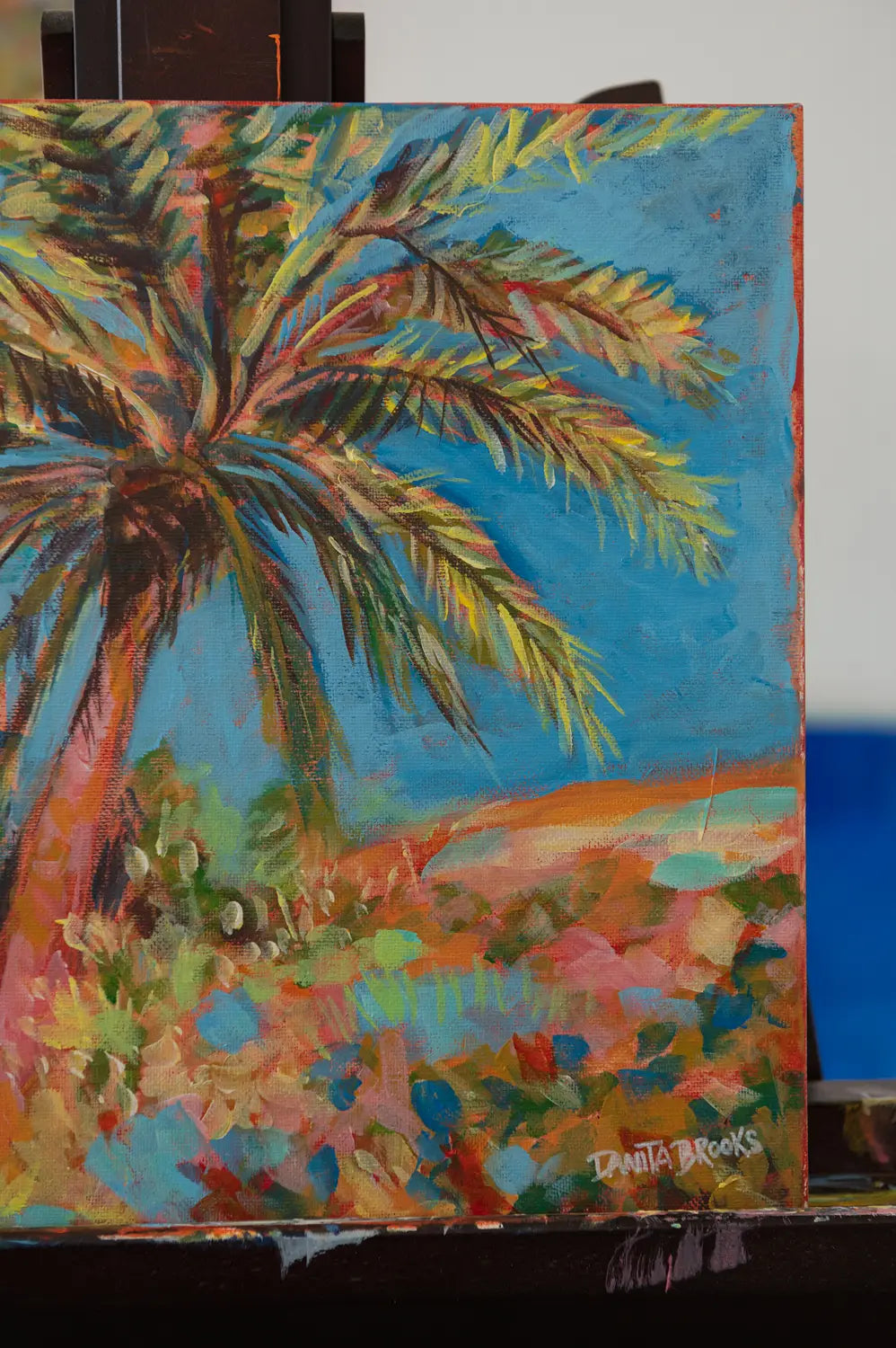 Artist signature on "Clear Skies Ahead" original painting