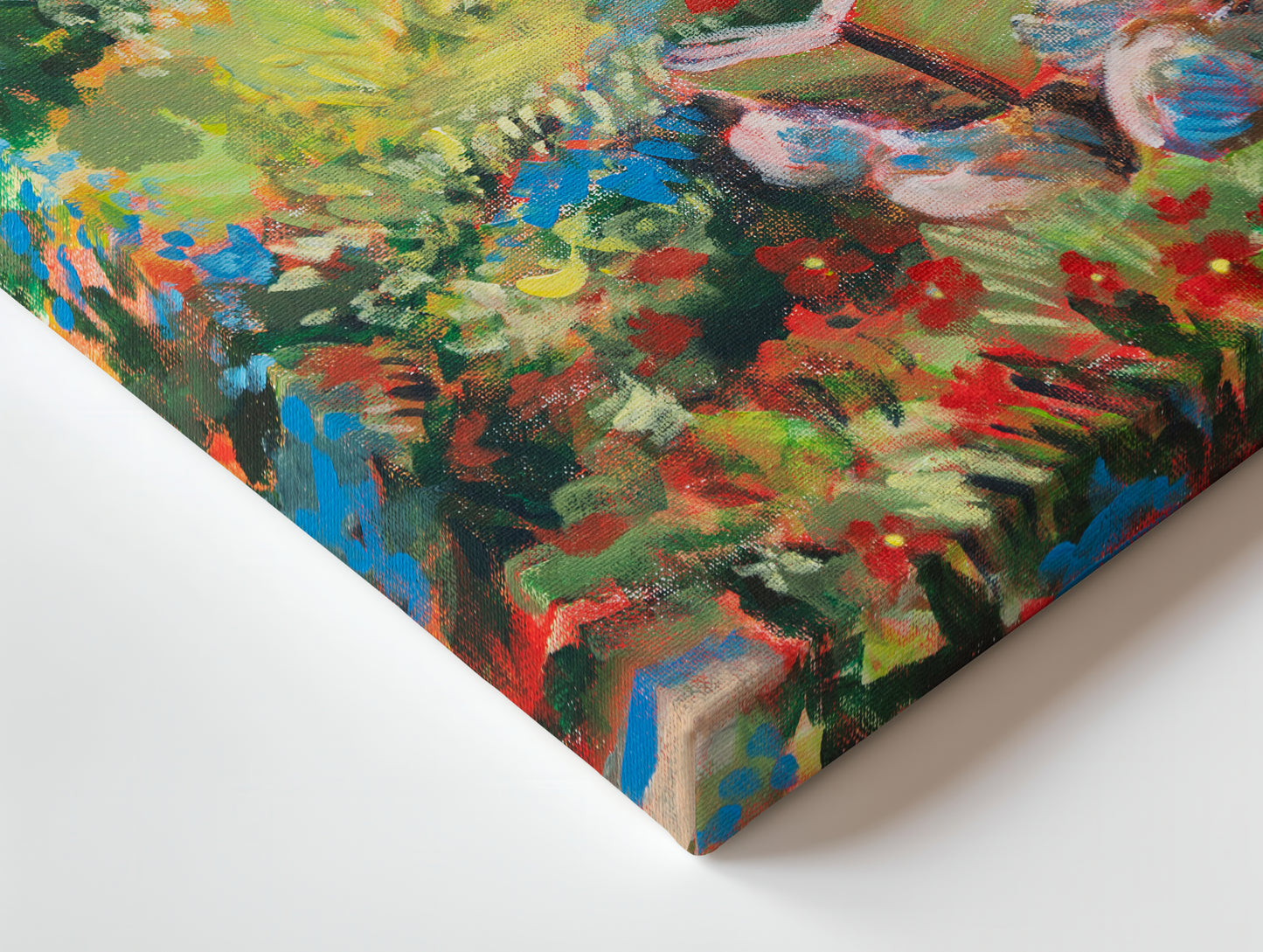 "The Little Reader" Square Art Print