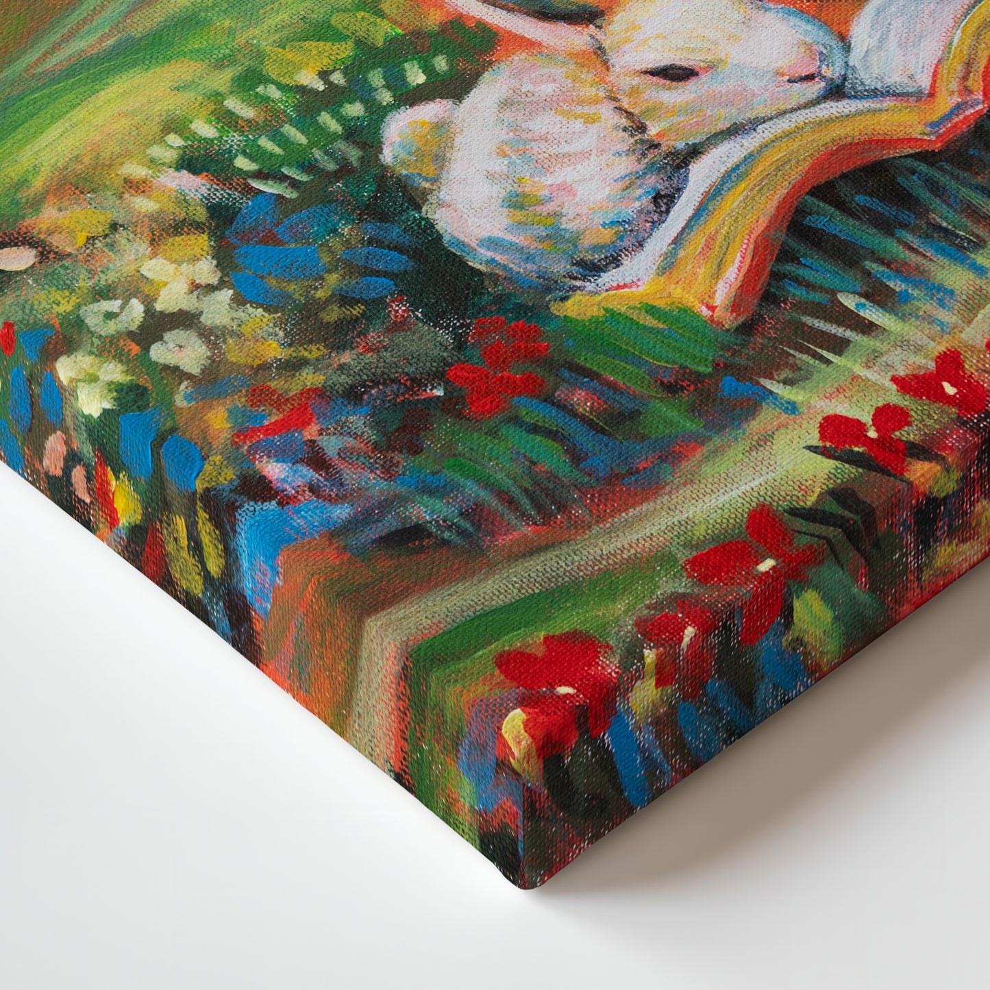 "Petals and Pages" Square Art Print