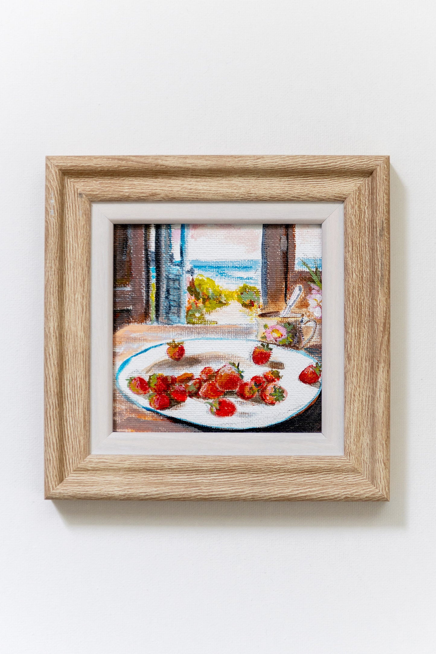 Morning at the Table – Framed Mini Coastal Still Life Painting