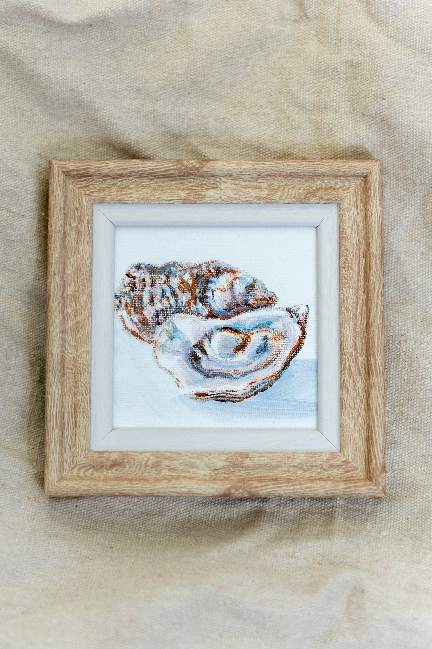 Oyster Study – Framed Mini Oyster Painting