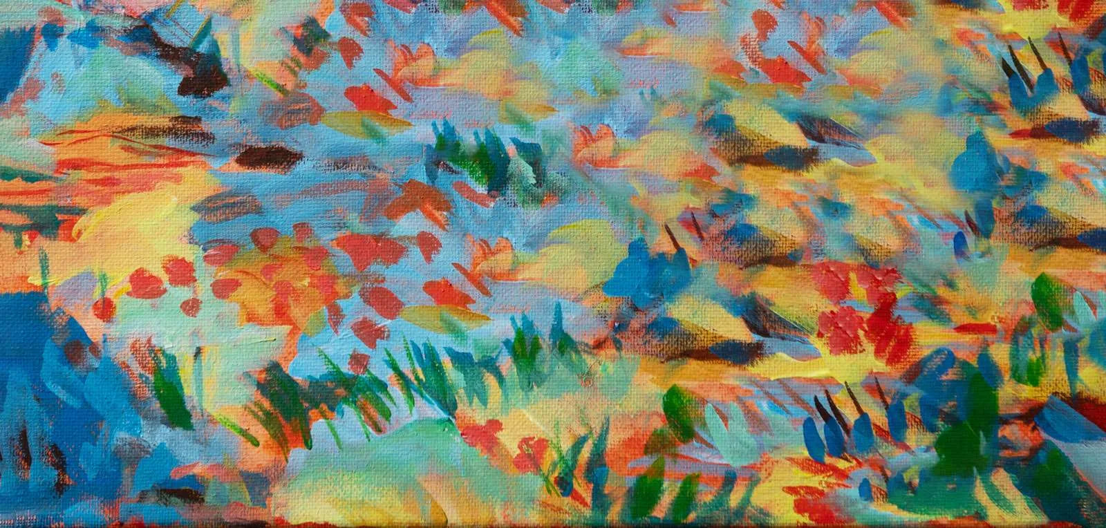 Painting details from Danita Brooks Studio Palm Tree Original Painting Series