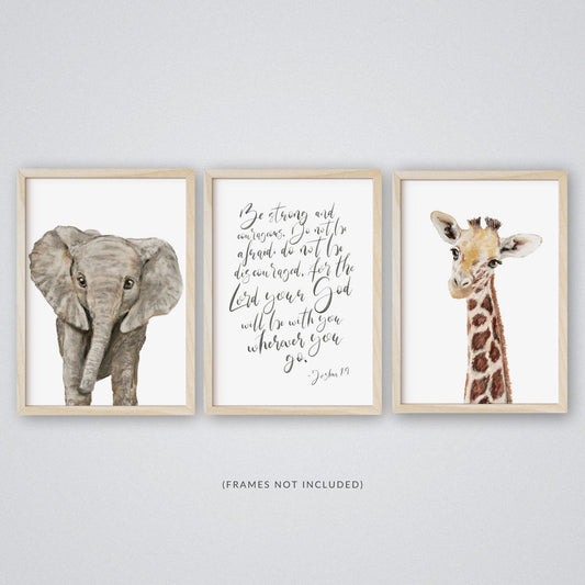 Safari Joshua 1:9 Print Set