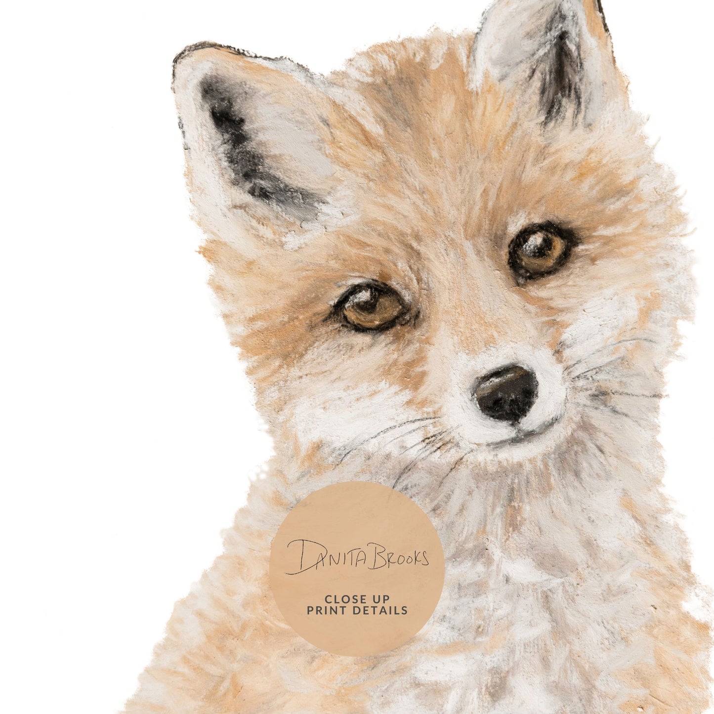 Fox Painting Print - Pastel Animals Collection
