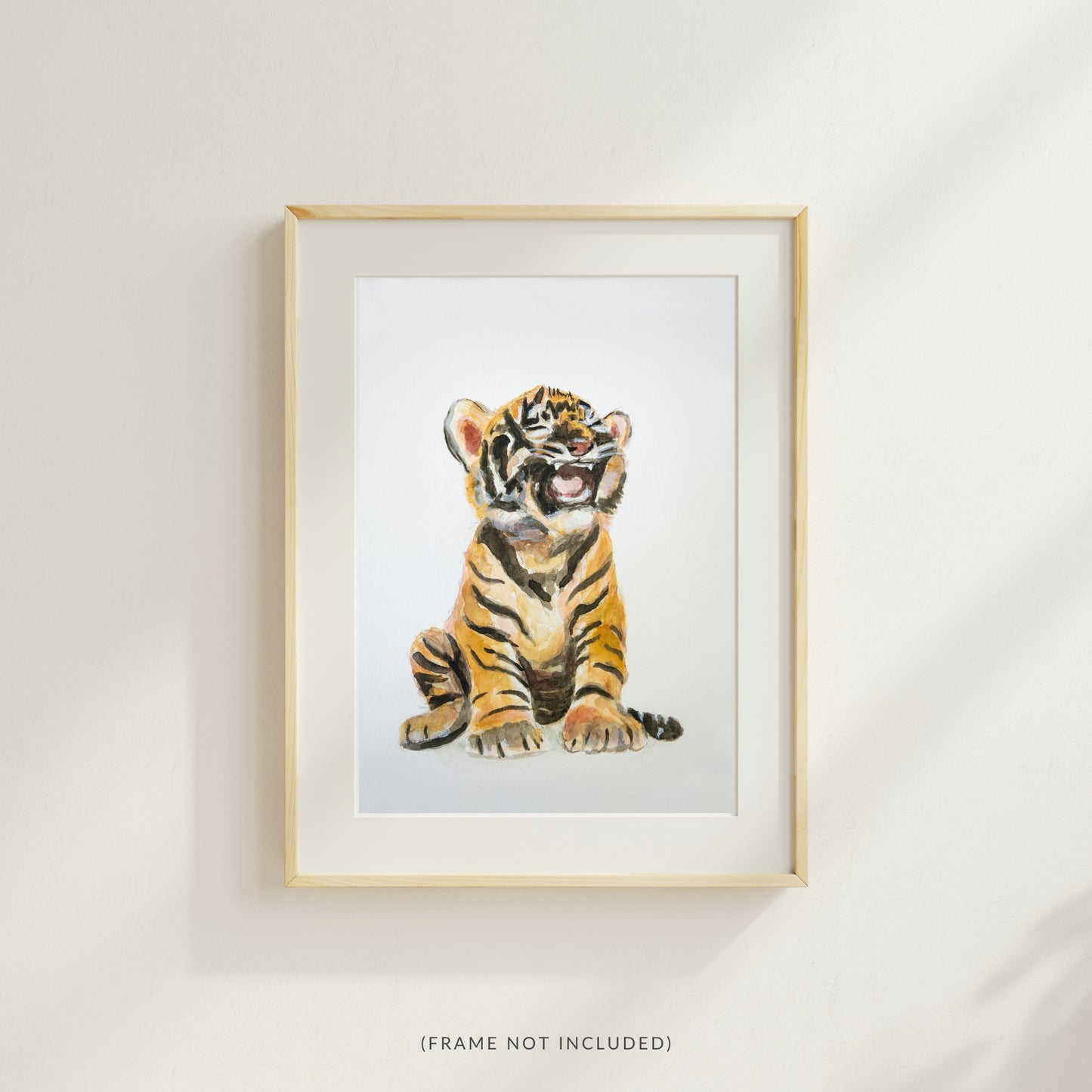Tiger cub print styled in jungle nursery – safari baby animal wall decor for kids room