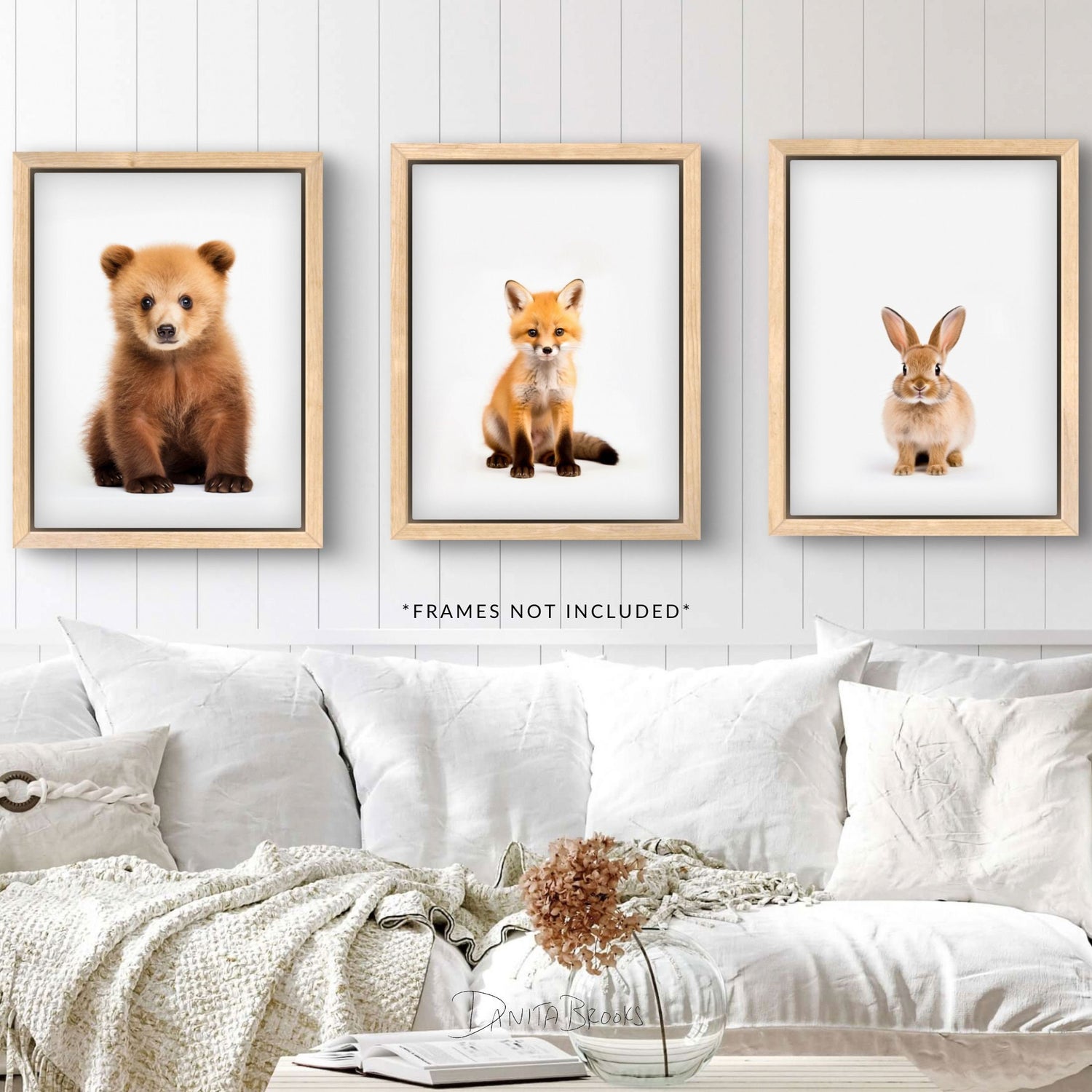Mix and match your favorites here are 3 woodland animal prints by Danita Brooks to add a touch of whimsy to any playroom, kids room, or nursery.