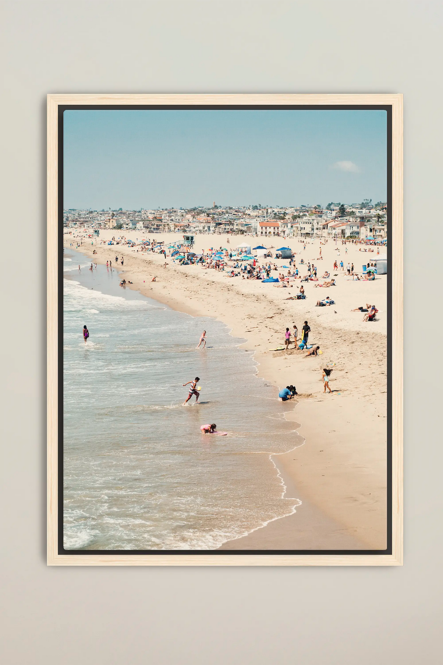 a picture of a beach with people on it