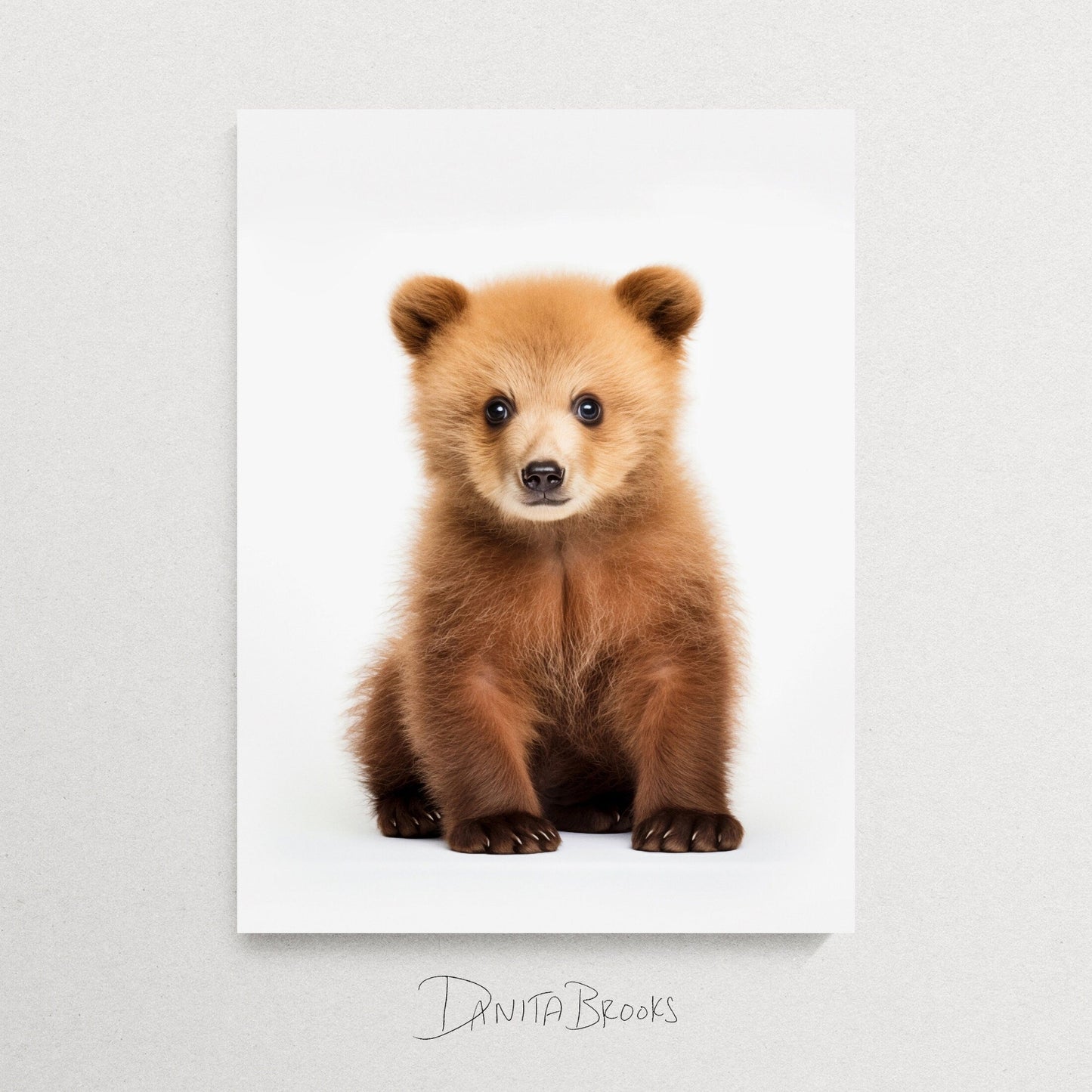 Sitting Baby Bear Art Print