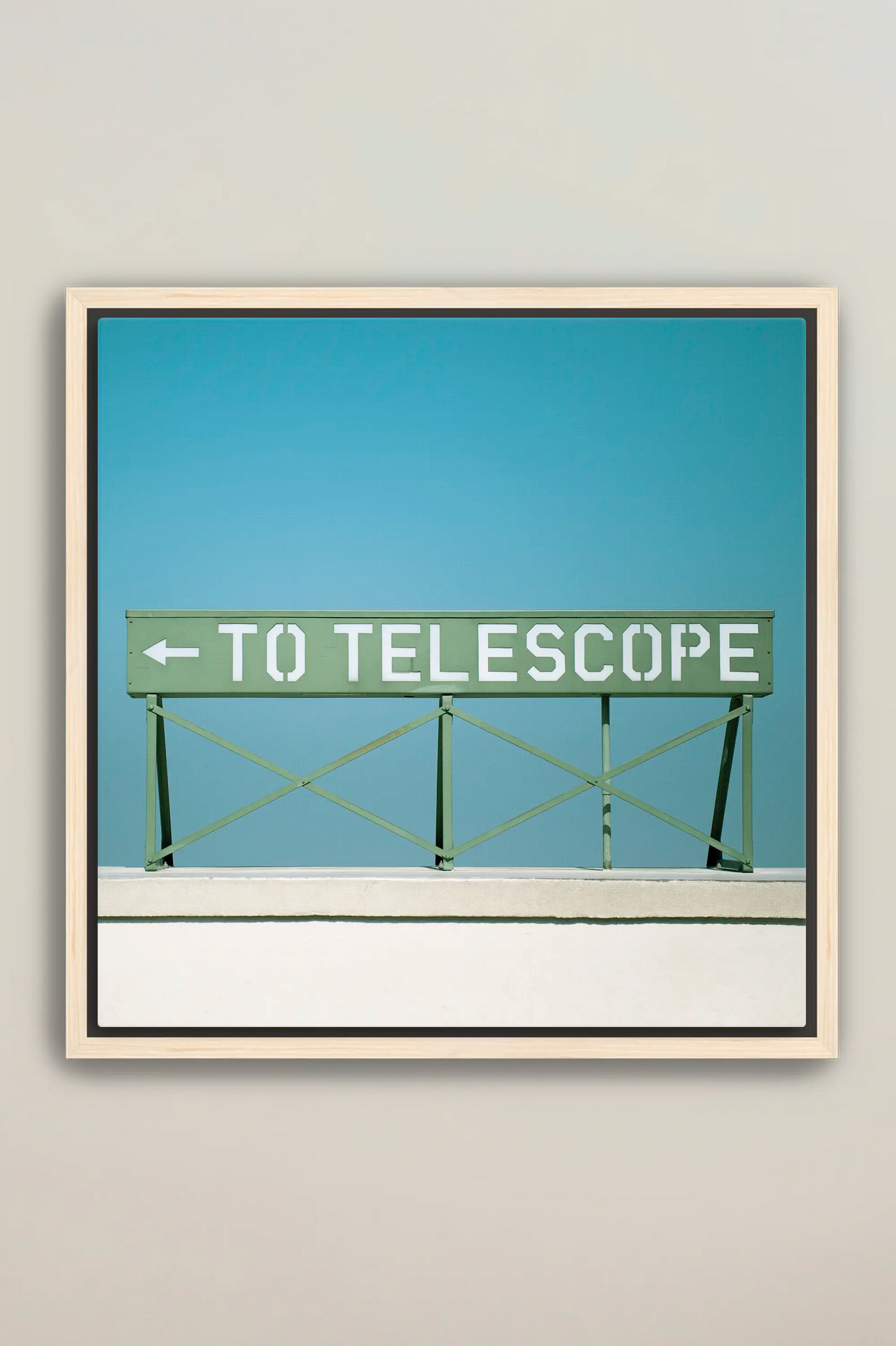 a photograph of a sign that says to telescope