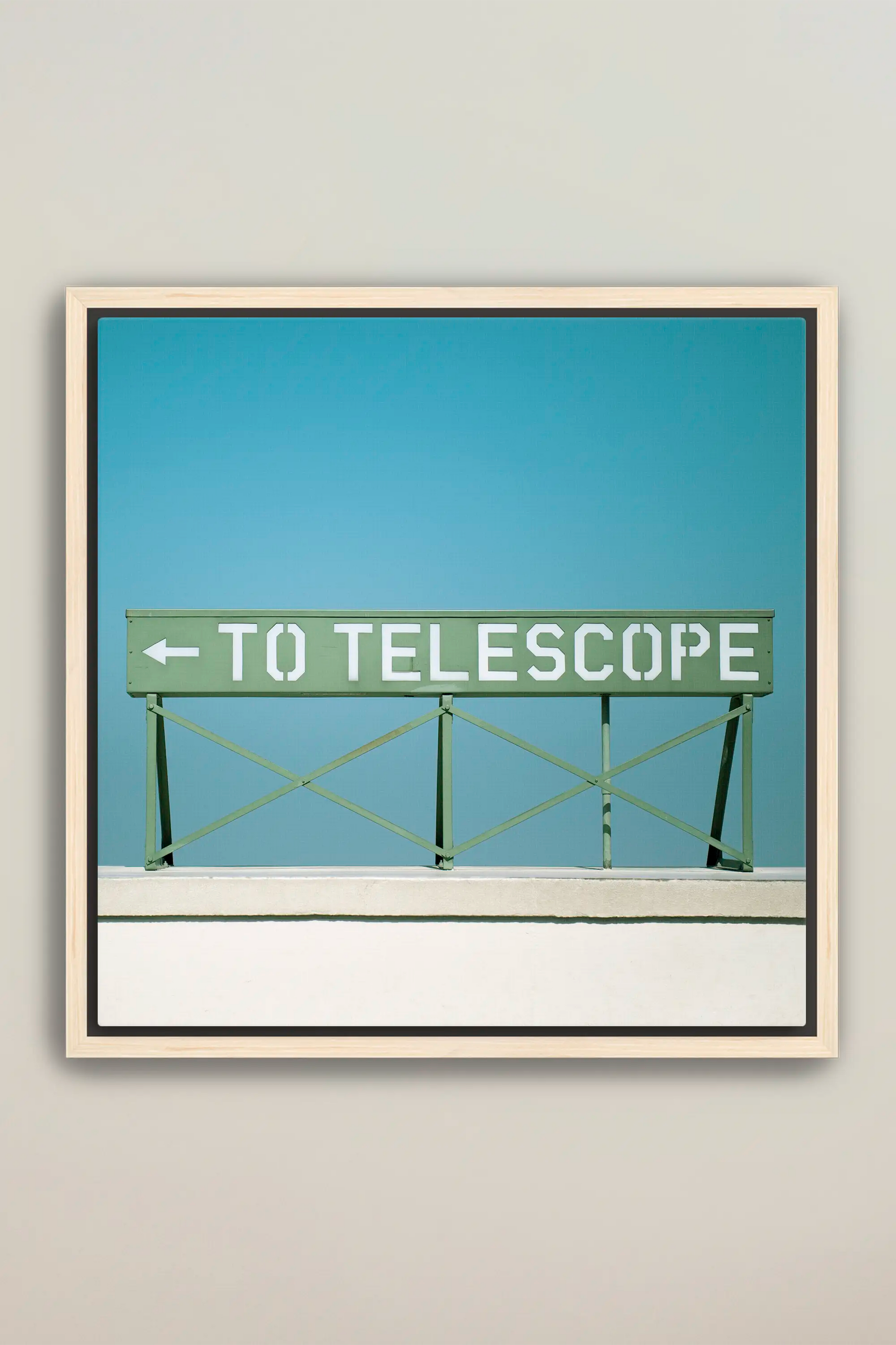 a photograph of a sign that says to telescope