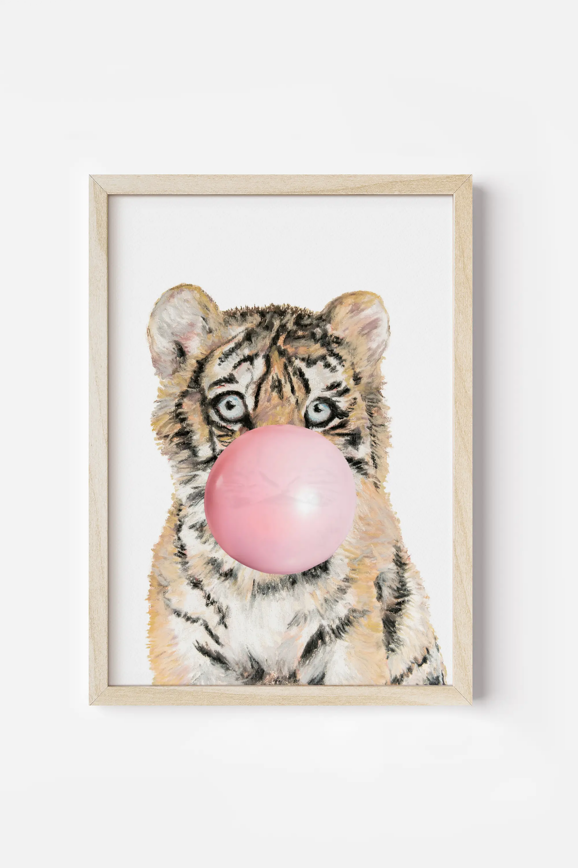 a picture of a baby tiger with a bubble gumper