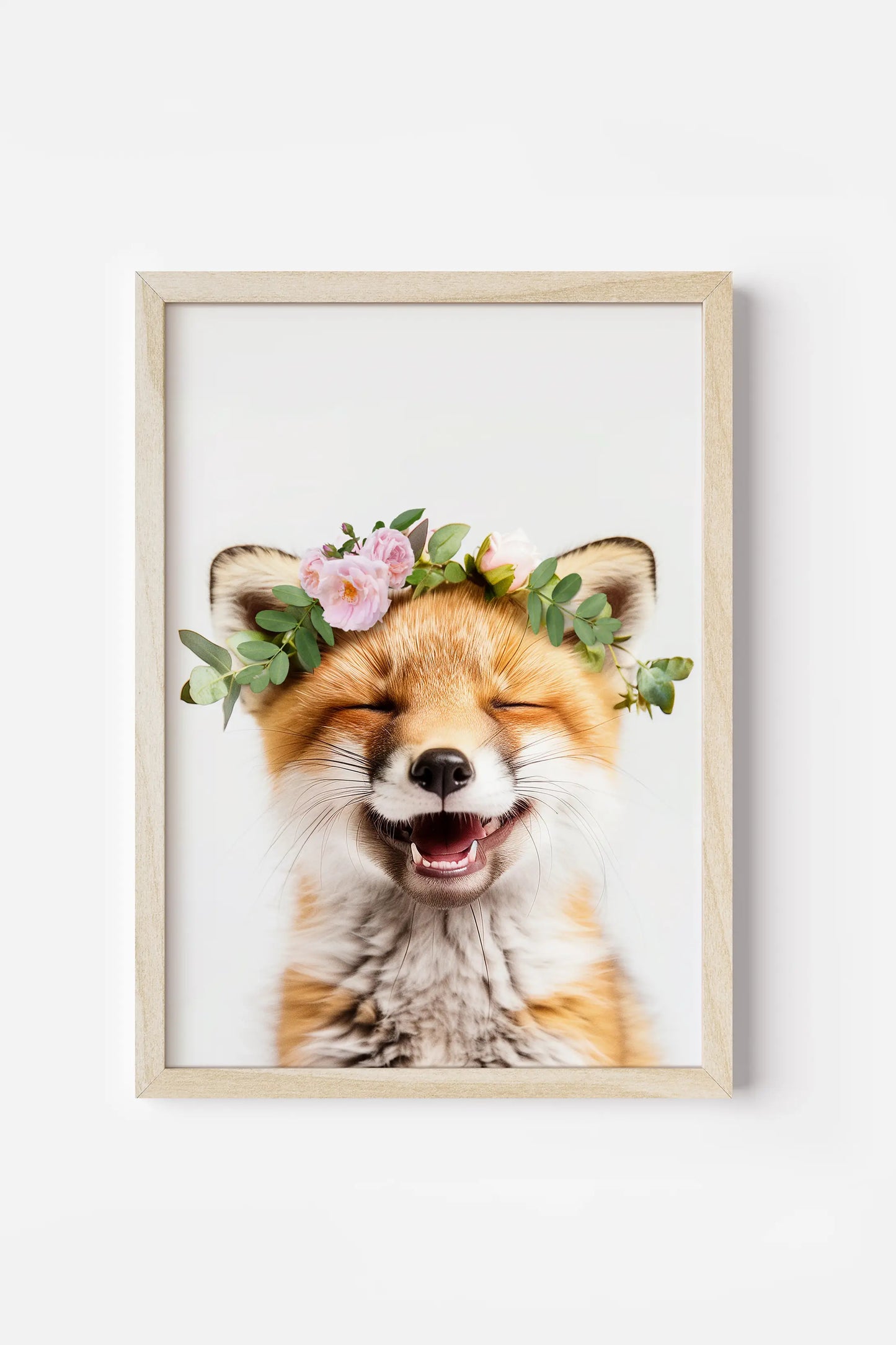 Fox Flower Crown Print