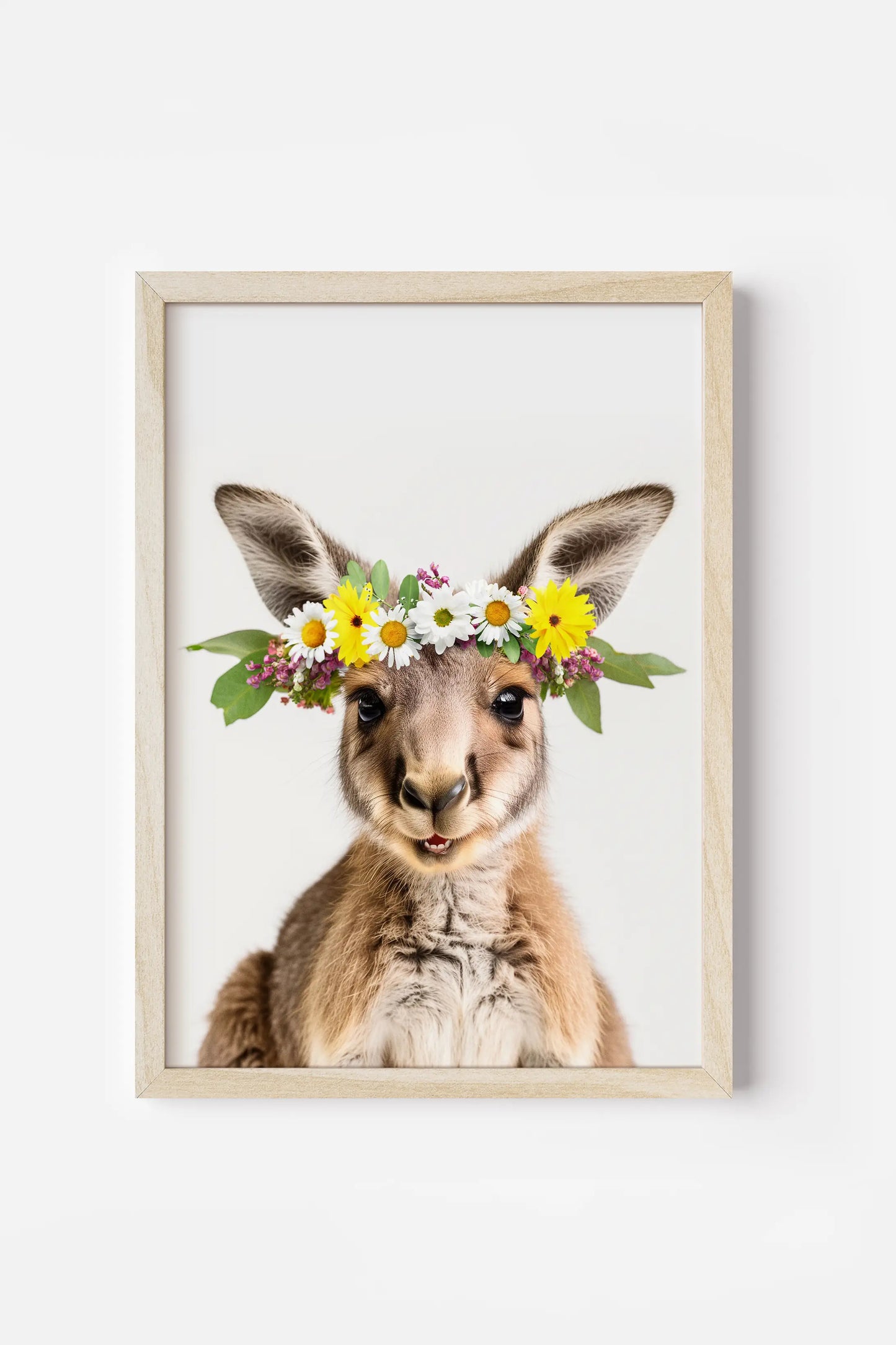 Kangaroo Flower Crown Print