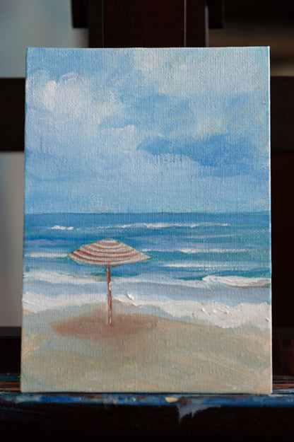Stayed – Original Coastal Mini Painting 5x7