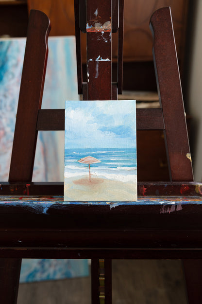 Stayed – Original Coastal Mini Painting 5x7