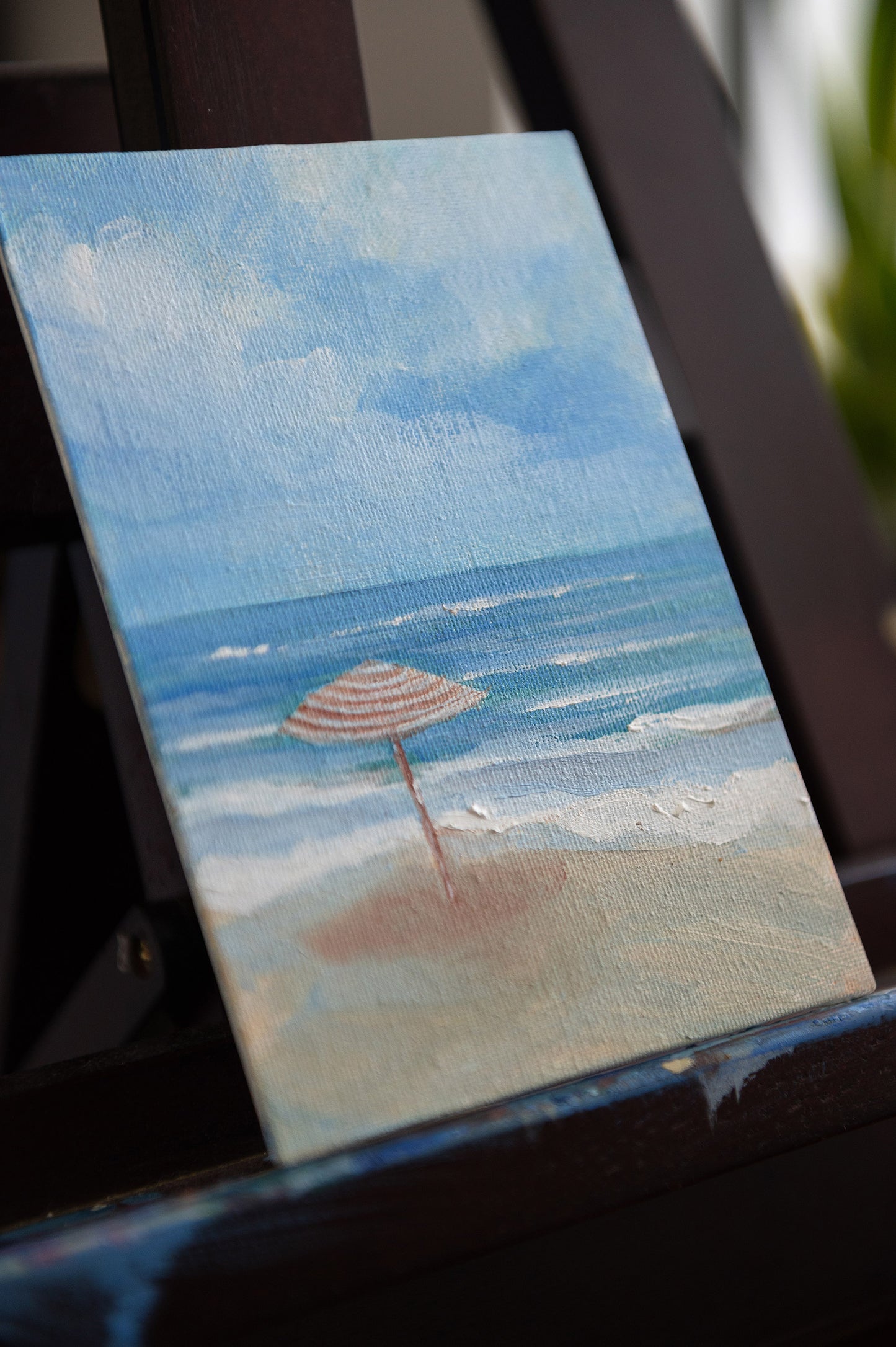 Stayed – Original Coastal Mini Painting 5x7