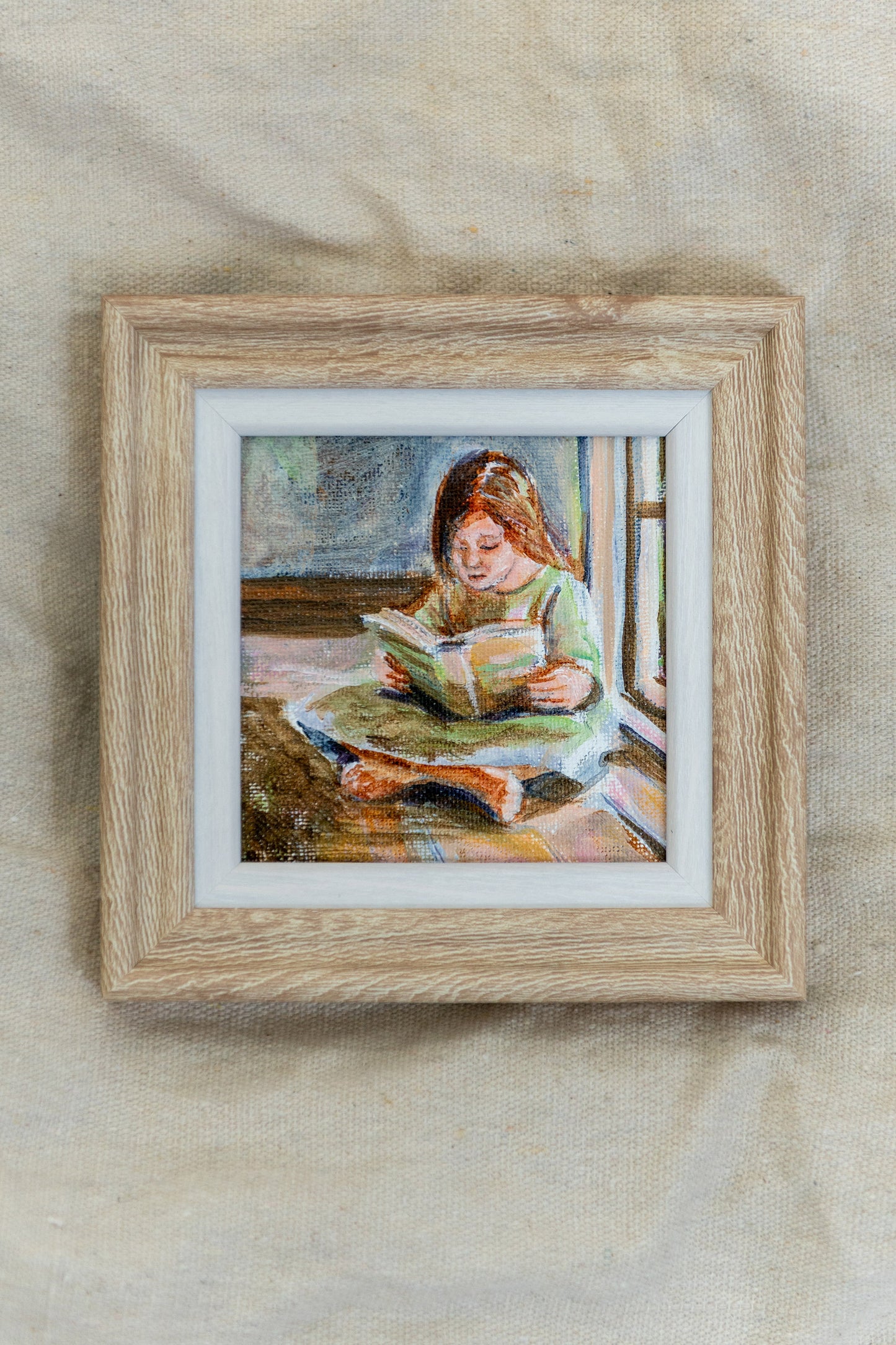 Afternoon Chapters #2 – Framed Mini Coastal Window Painting