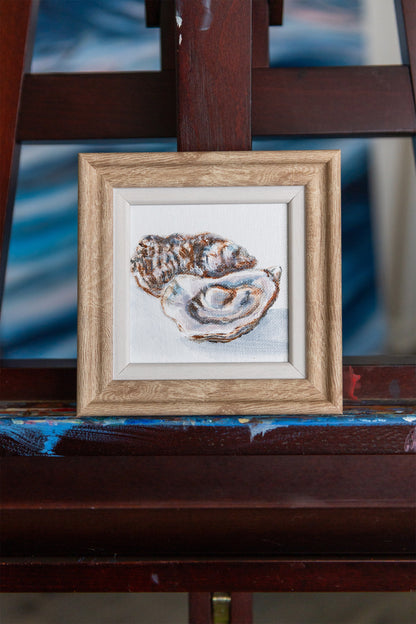 Oyster Study – Framed Mini Oyster Painting