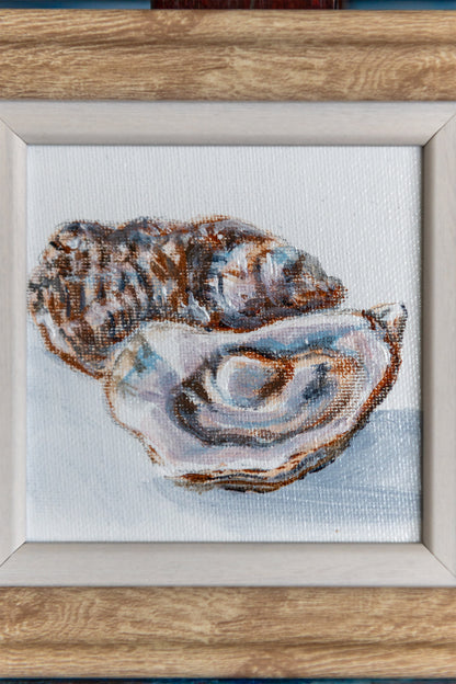 Oyster Study – Framed Mini Oyster Painting