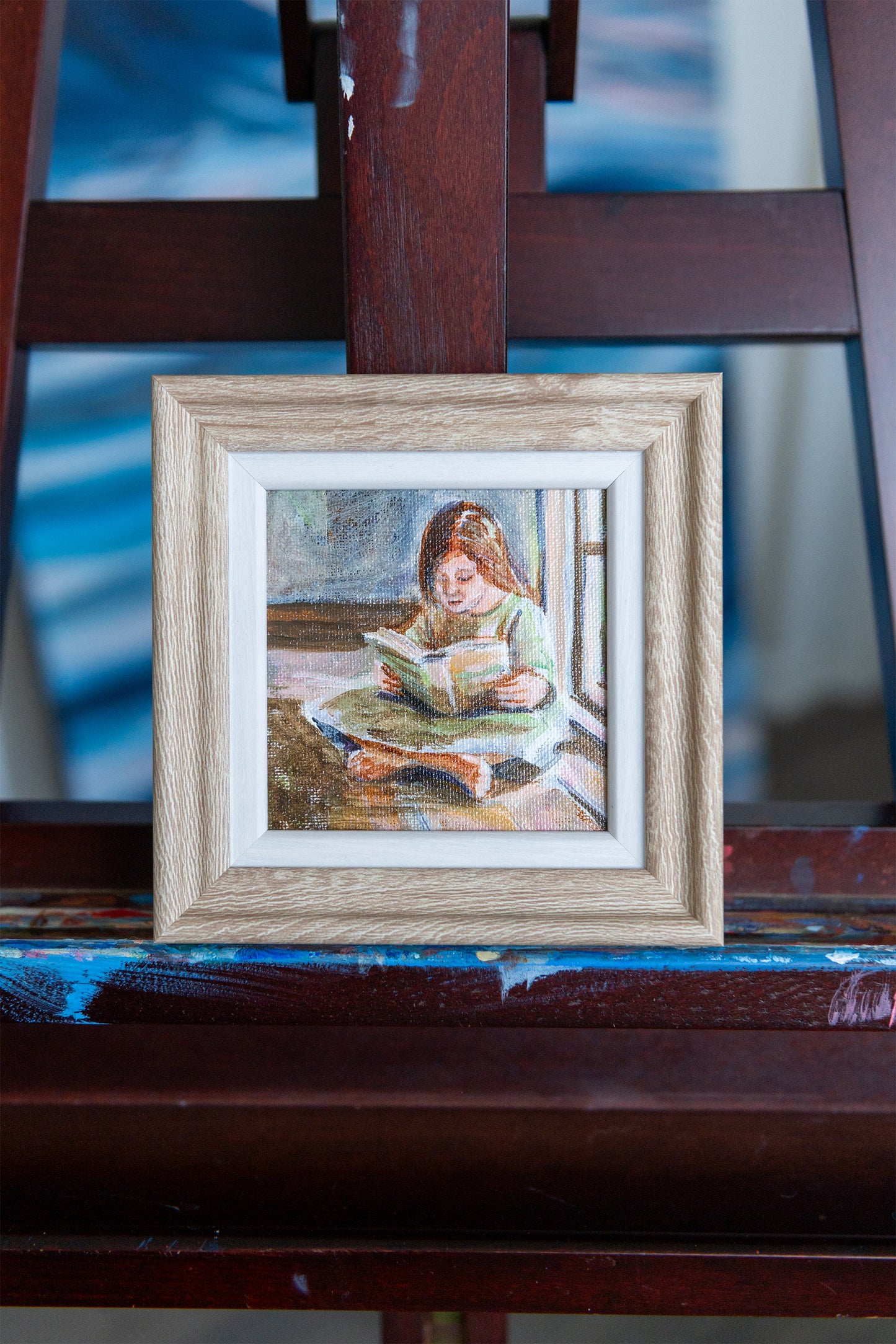 Afternoon Chapters #2 – Framed Mini Coastal Window Painting