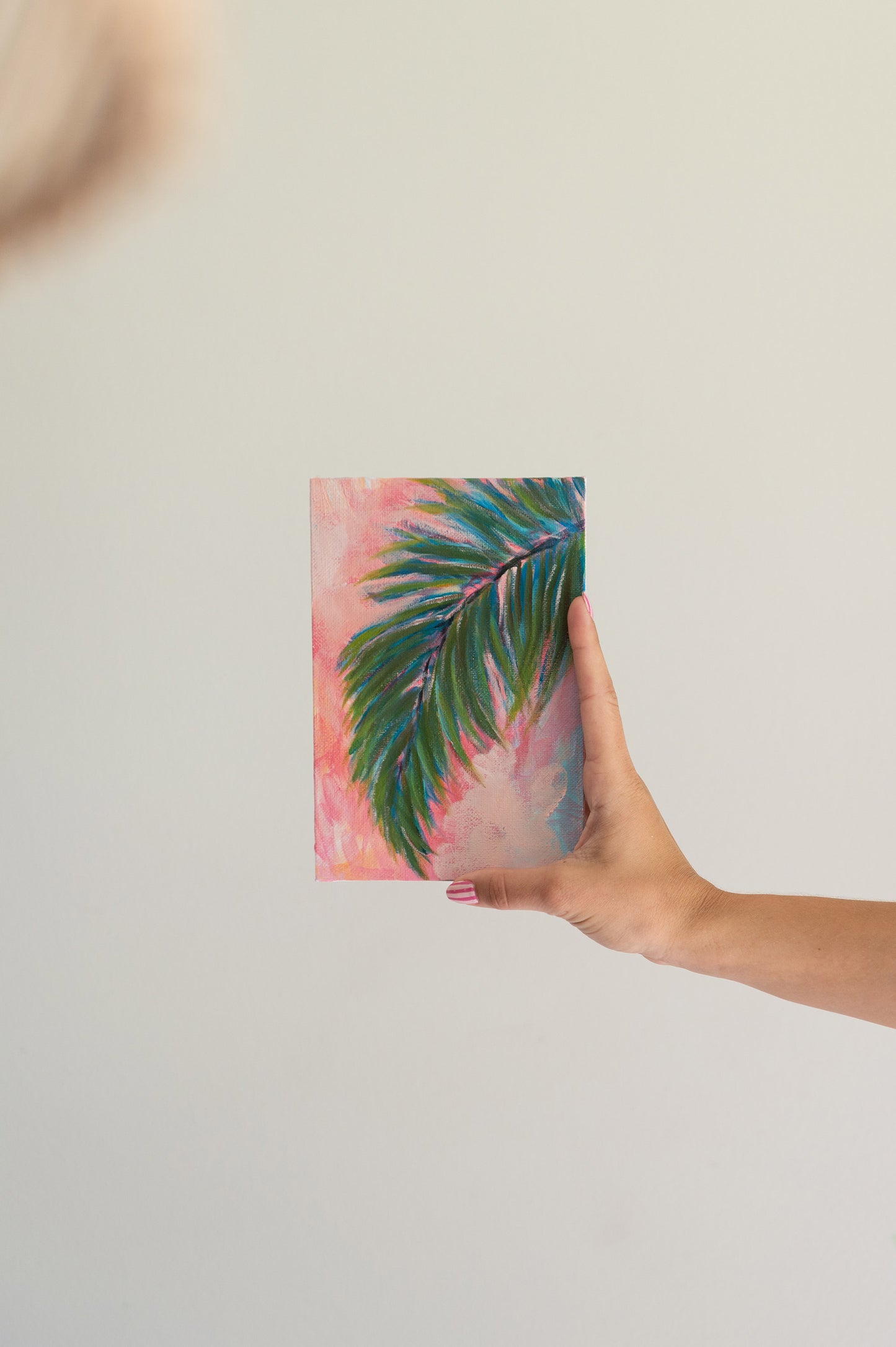 Palm Light – Original Mini Palm Painting 5x7