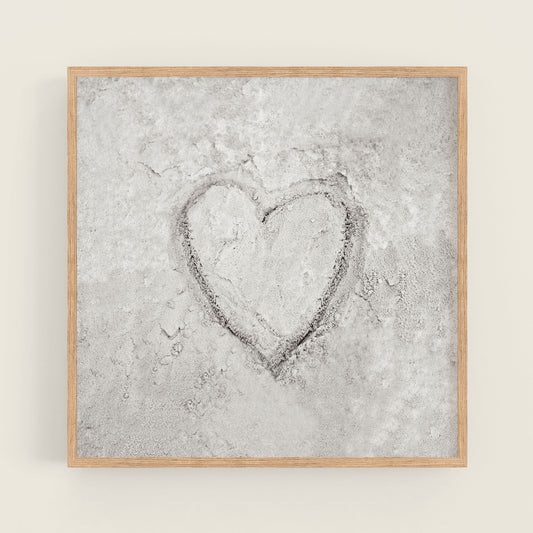 "Heart in the Sand" Square Print