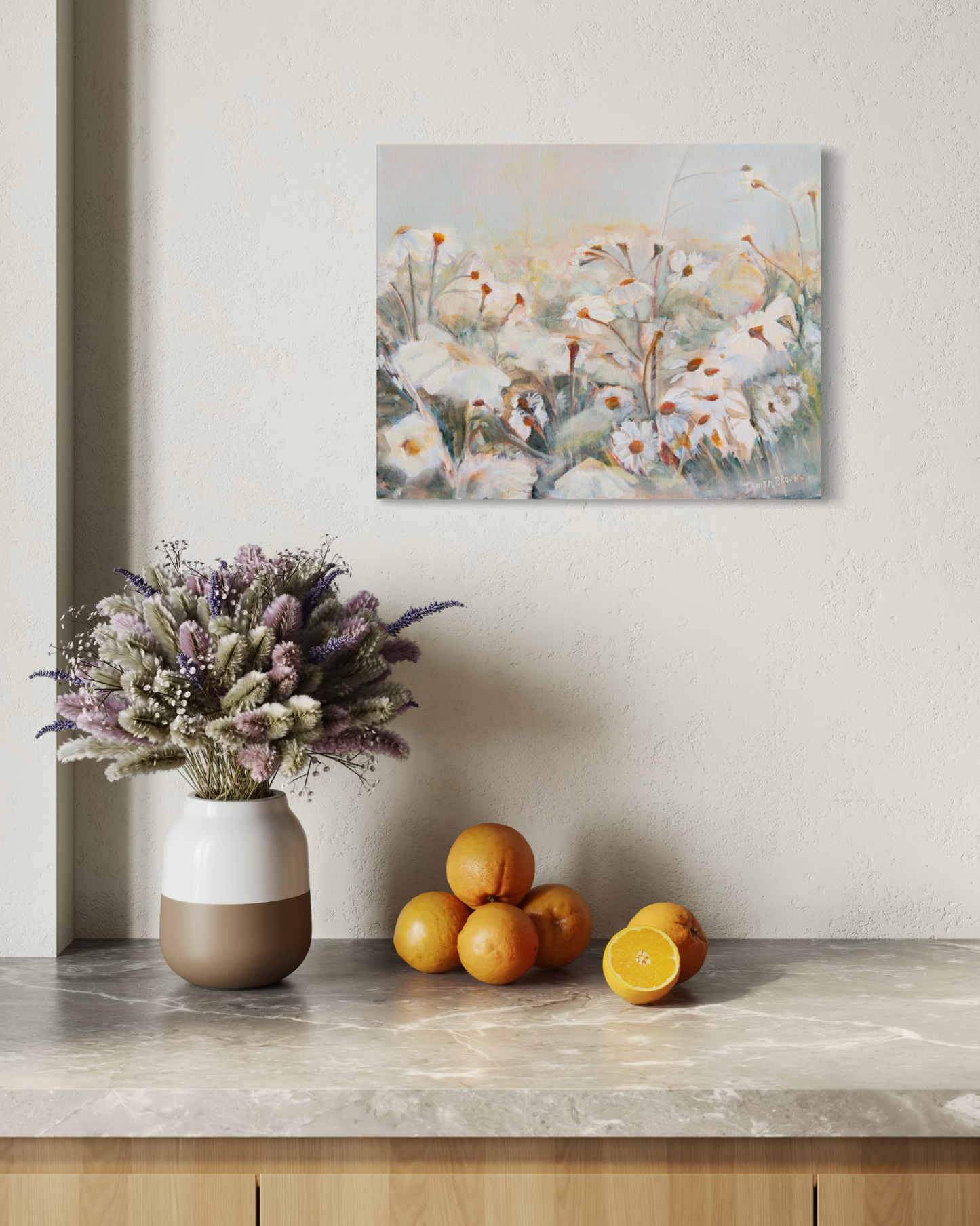 "Field Notes" Original Wild Daisy Painting 16"x20"