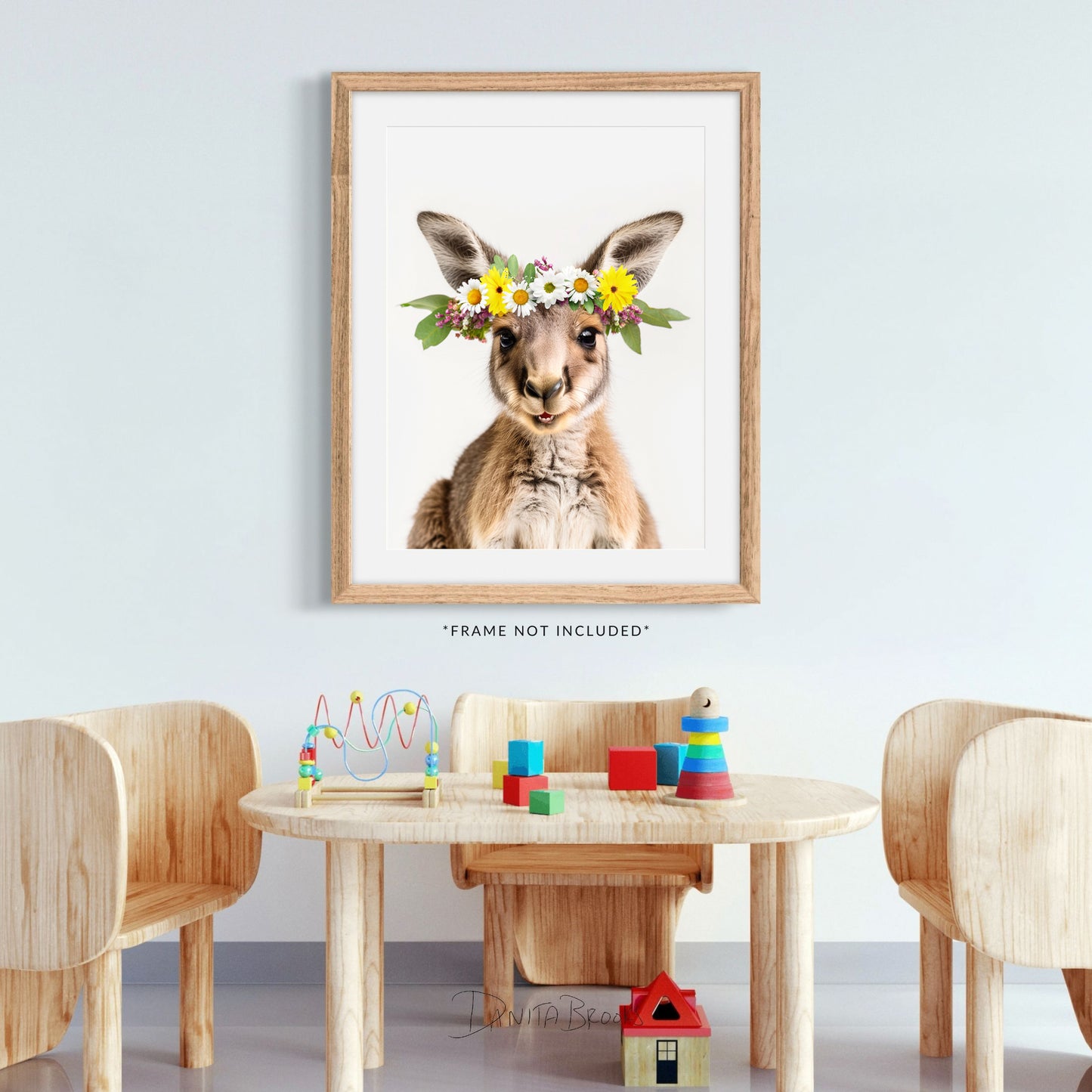 Kangaroo Flower Crown Print