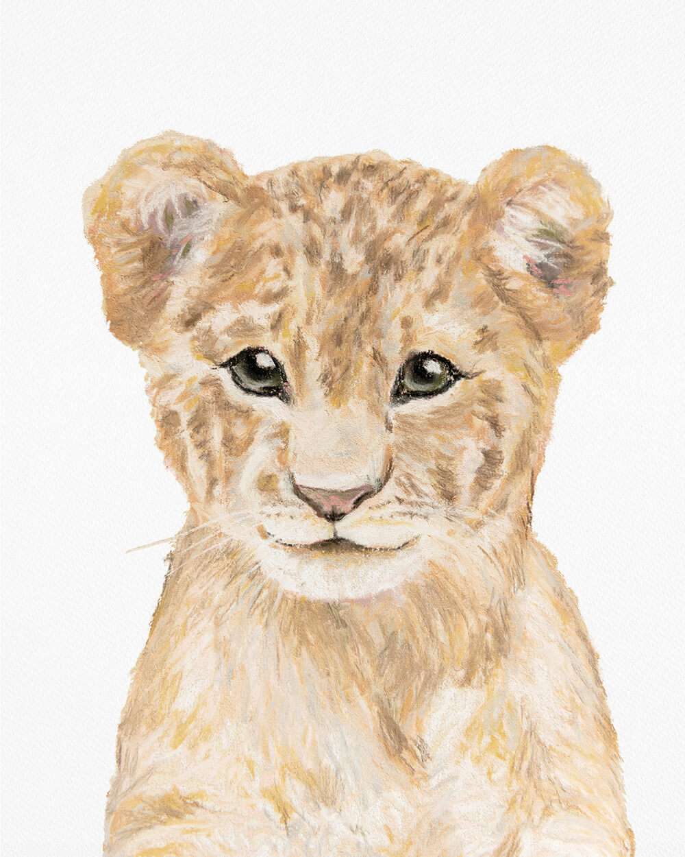 Lion Cub Painting Print