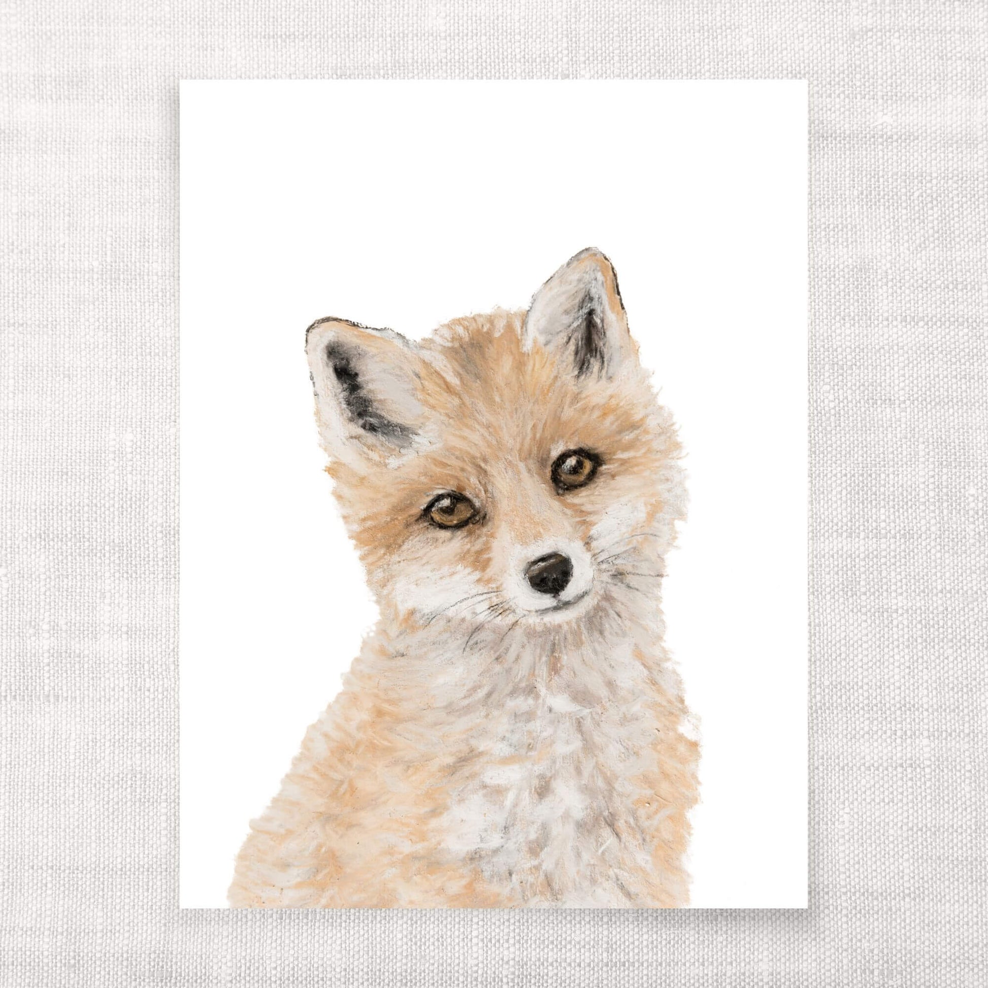 Pastel Fox Art Print
