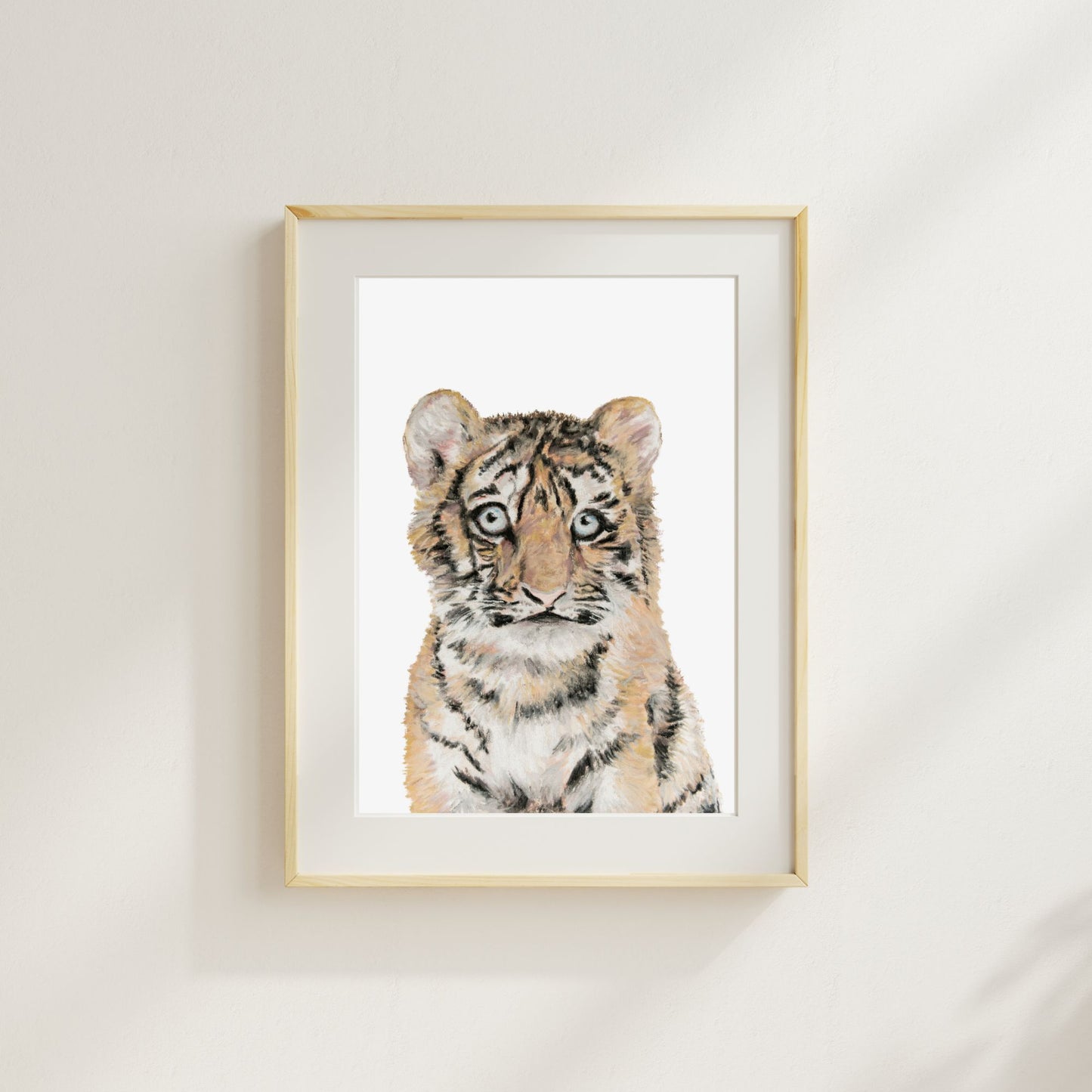Tiger Painting Print - Pastel Animals Collection