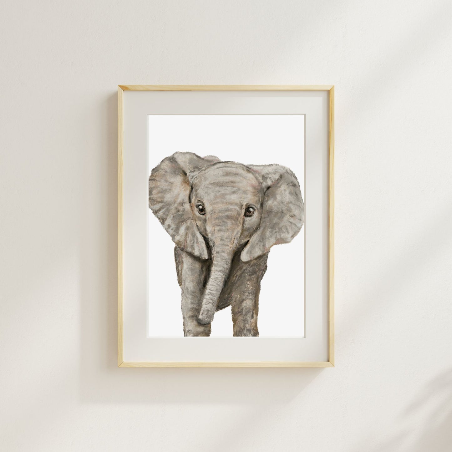 Elephant Painting Print - Pastel Animals Collection