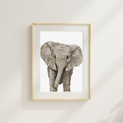 Elephant Painting Print - Pastel Animals Collection