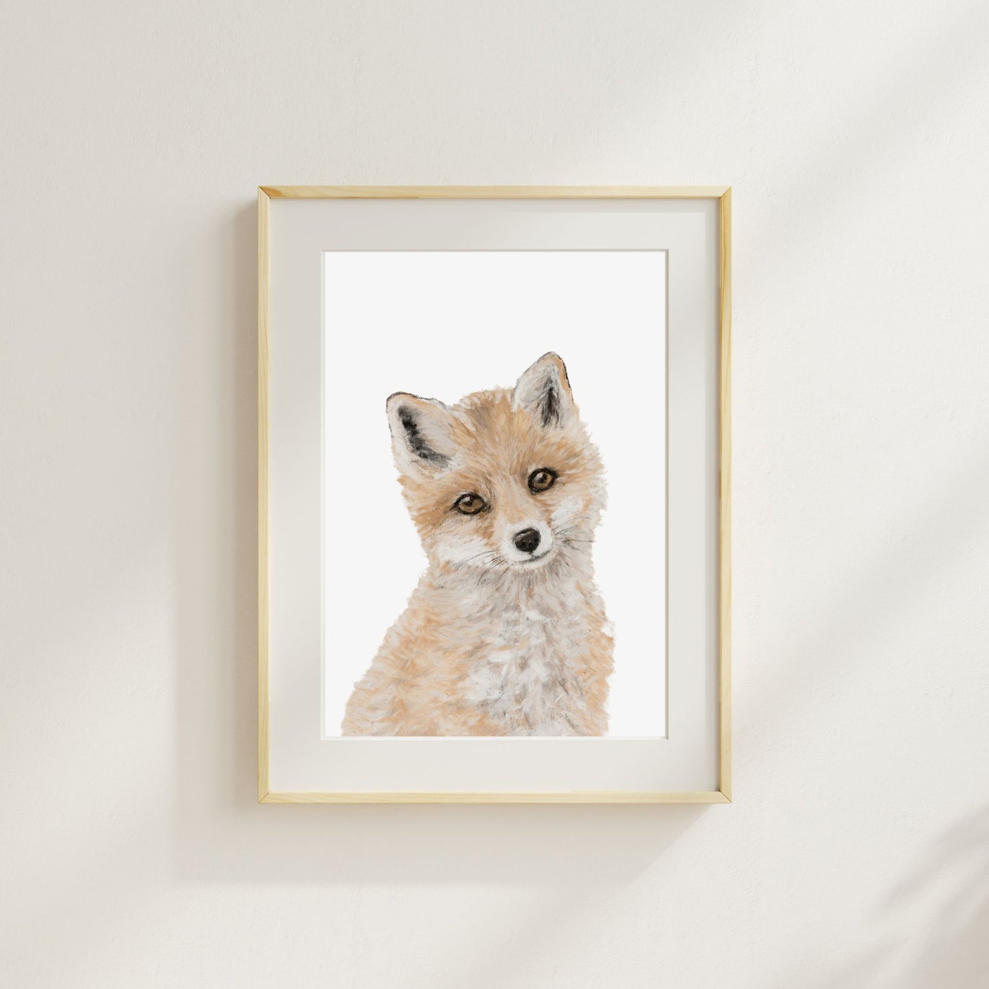 Fox Painting Print - Pastel Animals Collection