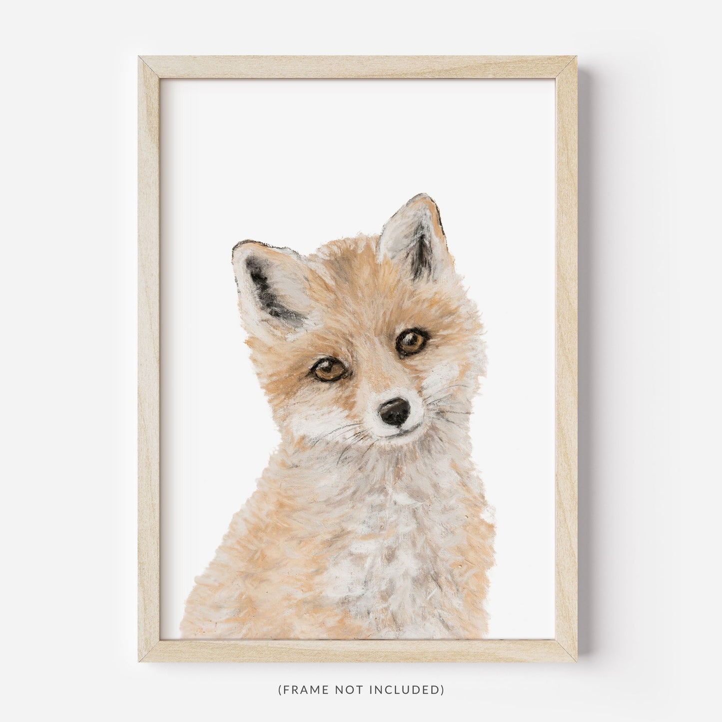 Fox Painting Print - Pastel Animals Collection