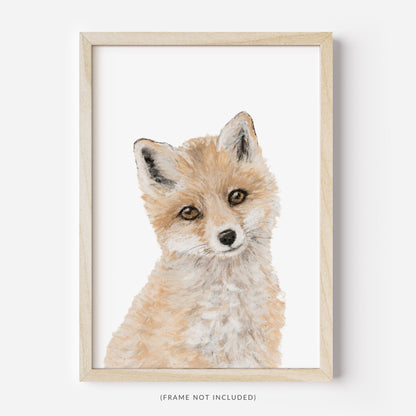 Fox Painting Print - Pastel Animals Collection