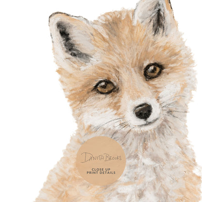 Fox Painting Print - Pastel Animals Collection