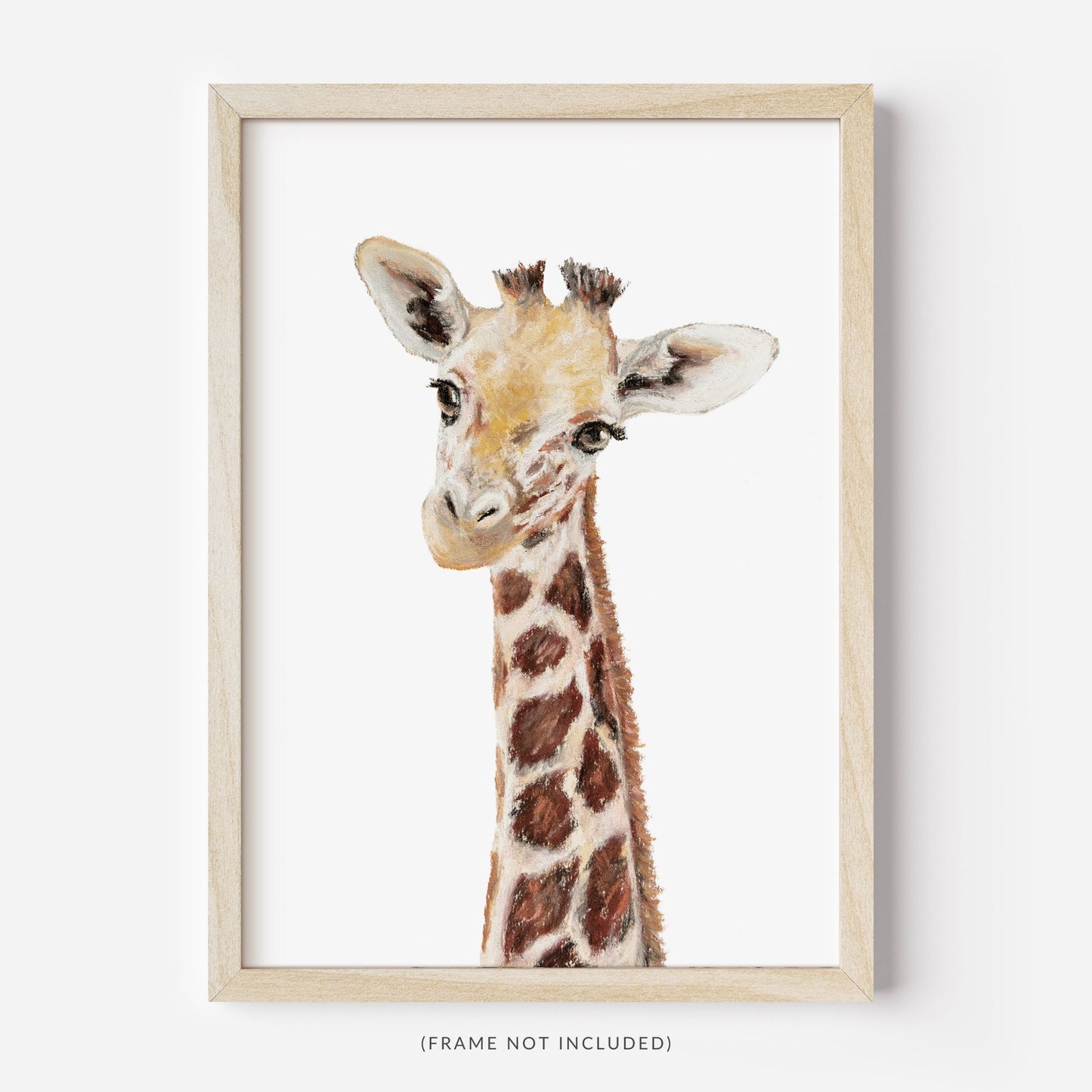 Giraffe Painting Print - Pastel Animals Collection