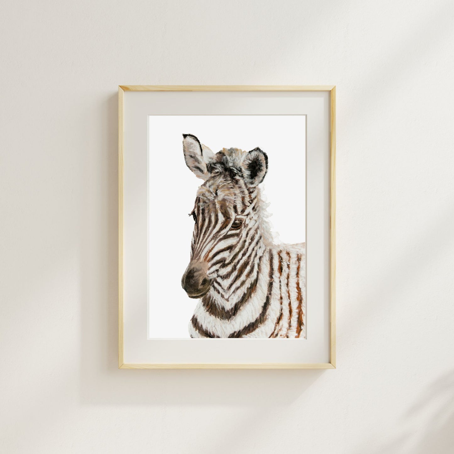 Zebra Painting Print - Pastel Animals Collection