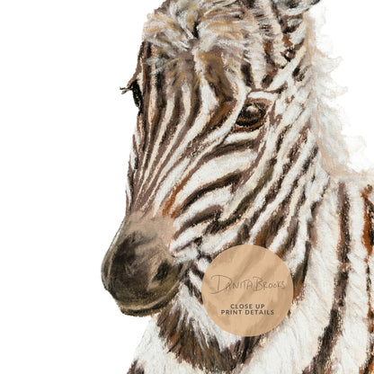 Zebra Painting Print - Pastel Animals Collection