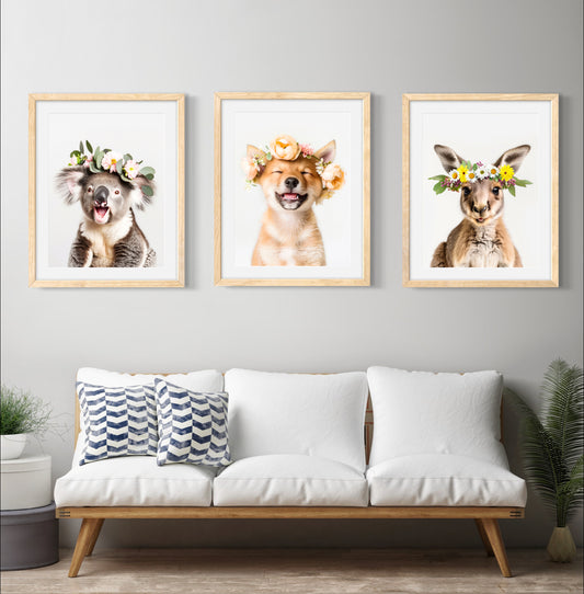 Australian Animals Print Set