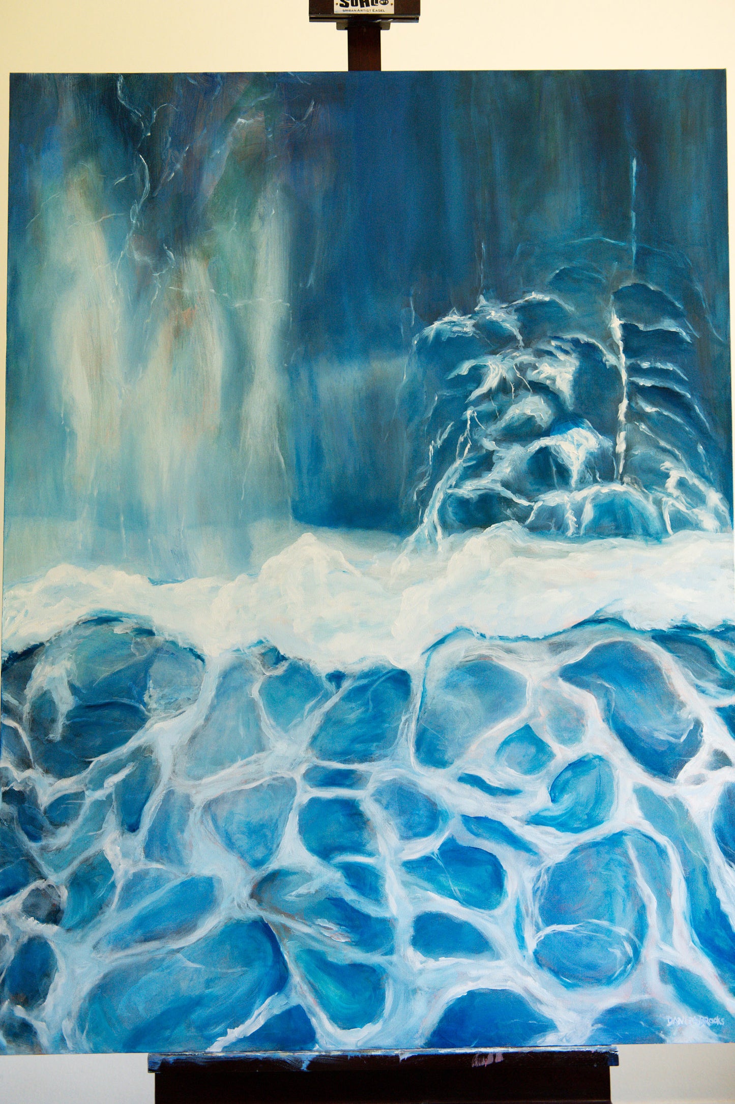 "Drawn" Original Oil Wave Painting 36"x48"