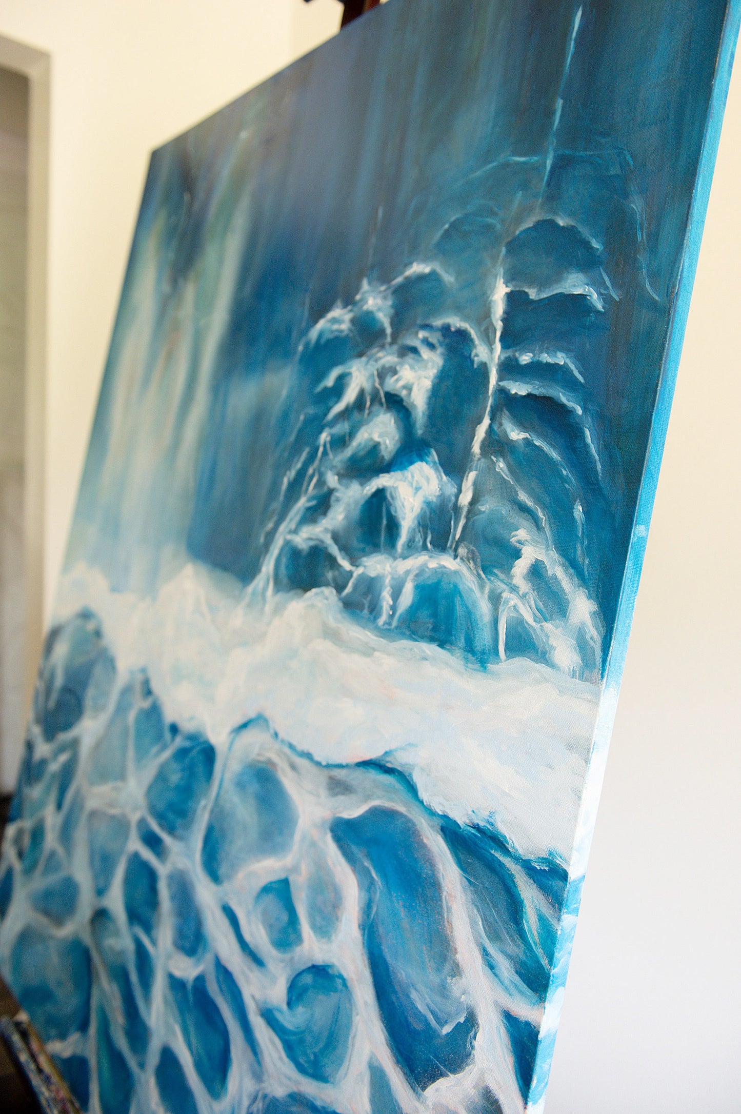 "Drawn" Original Oil Wave Painting 36"x48"