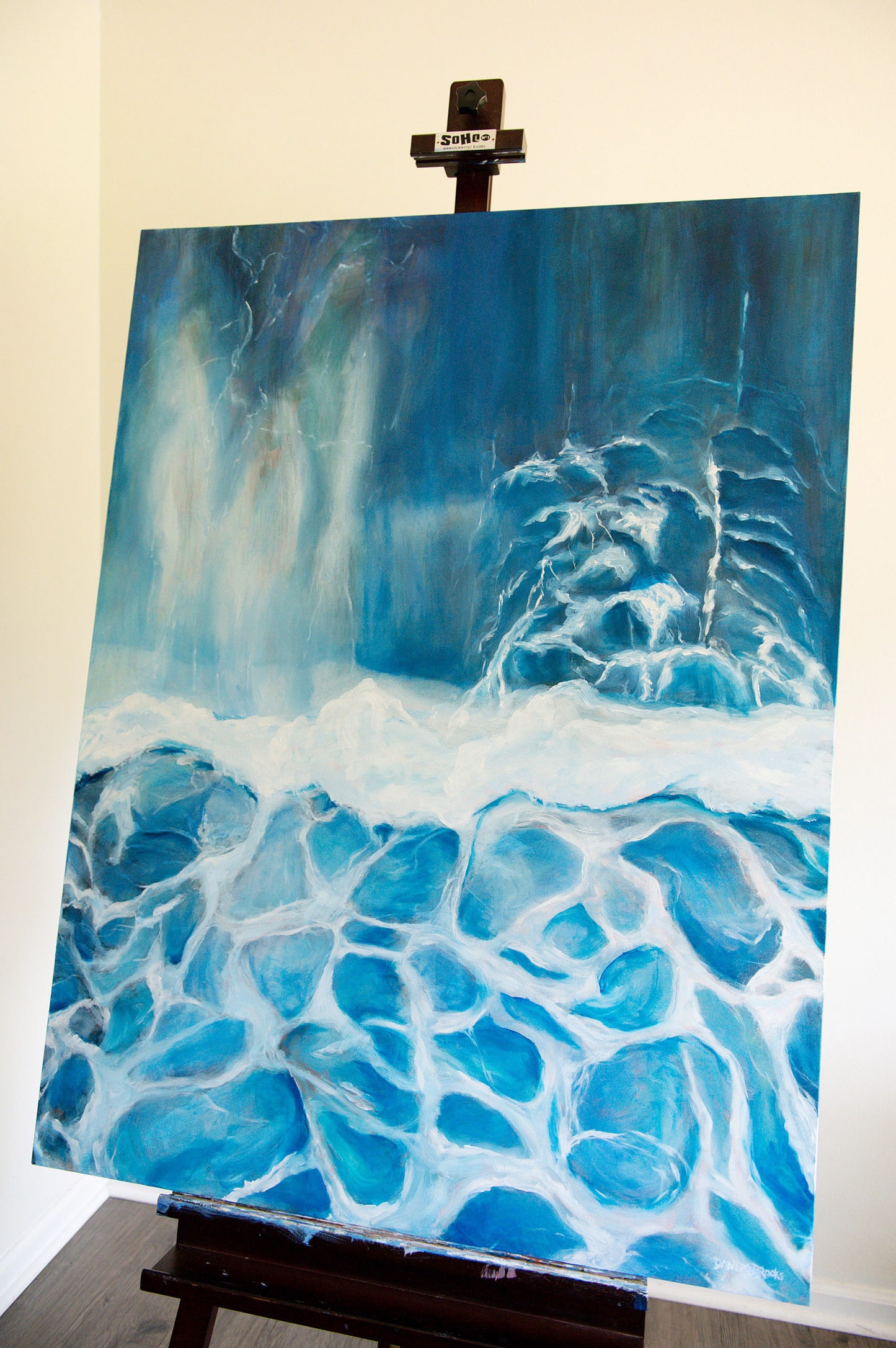 "Drawn" Original Oil Wave Painting 36"x48"