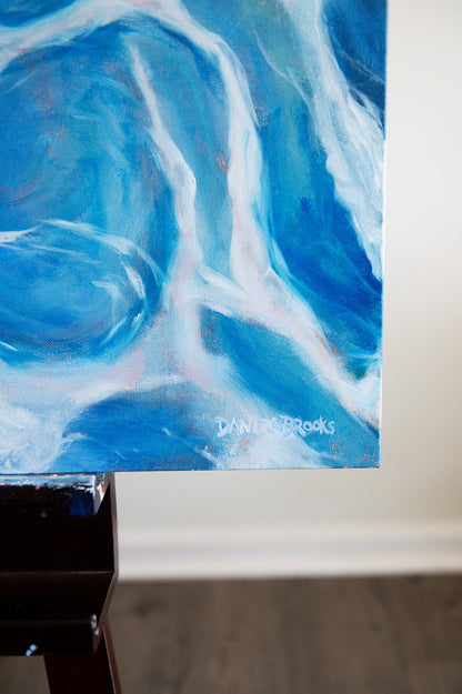 "Drawn" Original Oil Wave Painting 36"x48"