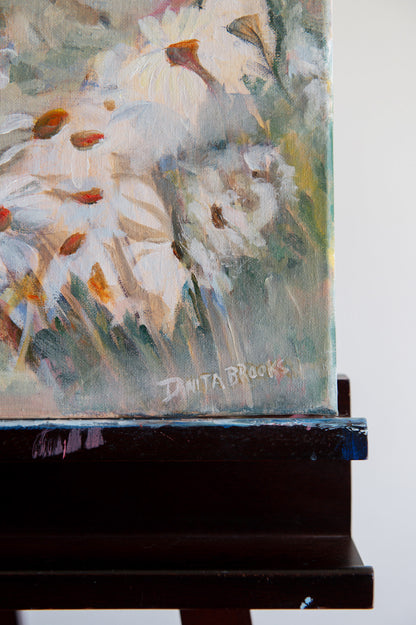 "Field Notes" Original Wild Daisy Painting 16"x20"