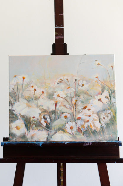 "Field Notes" Original Wild Daisy Painting 16"x20"