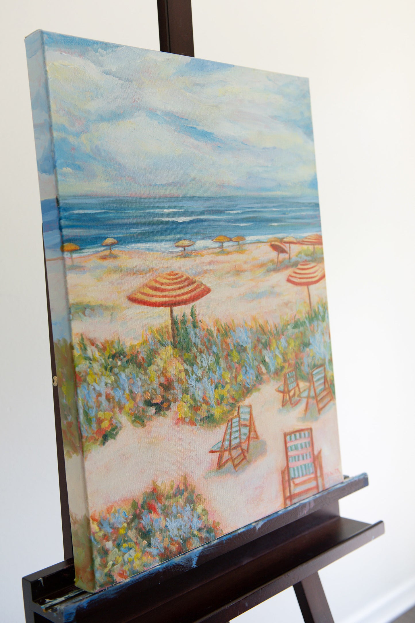 "Unhurried" Original Oil Beach Painting 18"x24"