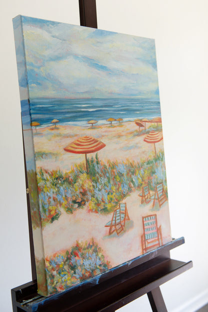 "Unhurried" Original Oil Beach Painting 18"x24"